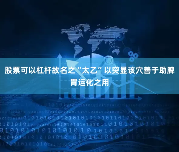 股票可以杠杆故名之“太乙”以突显该穴善于助脾胃运化之用