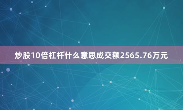 炒股10倍杠杆什么意思成交额2565.76万元